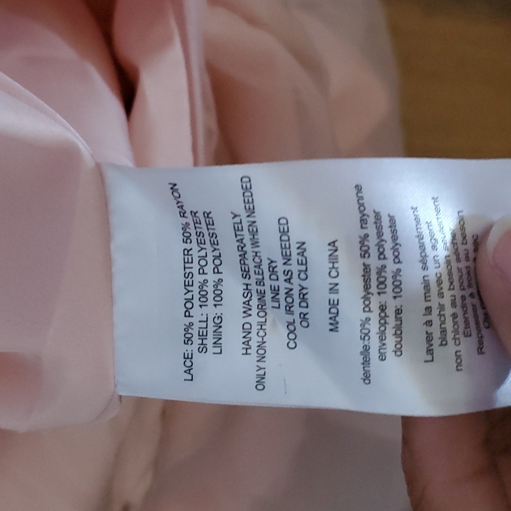 White by Vera Wang Tulle Lace Bridesmaid Prom Formal Gown Blush Pink Size 4 - Picture 14 of 14